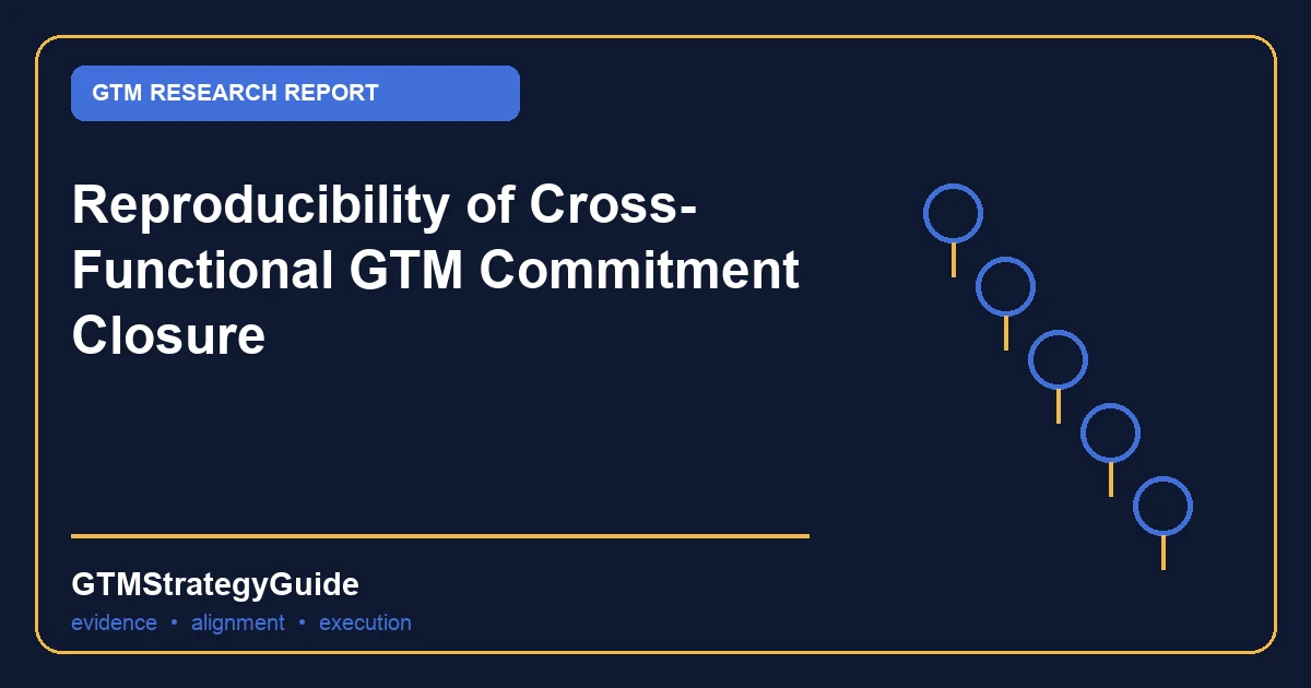 Reproducibility of Cross-Functional GTM Commitment Closure