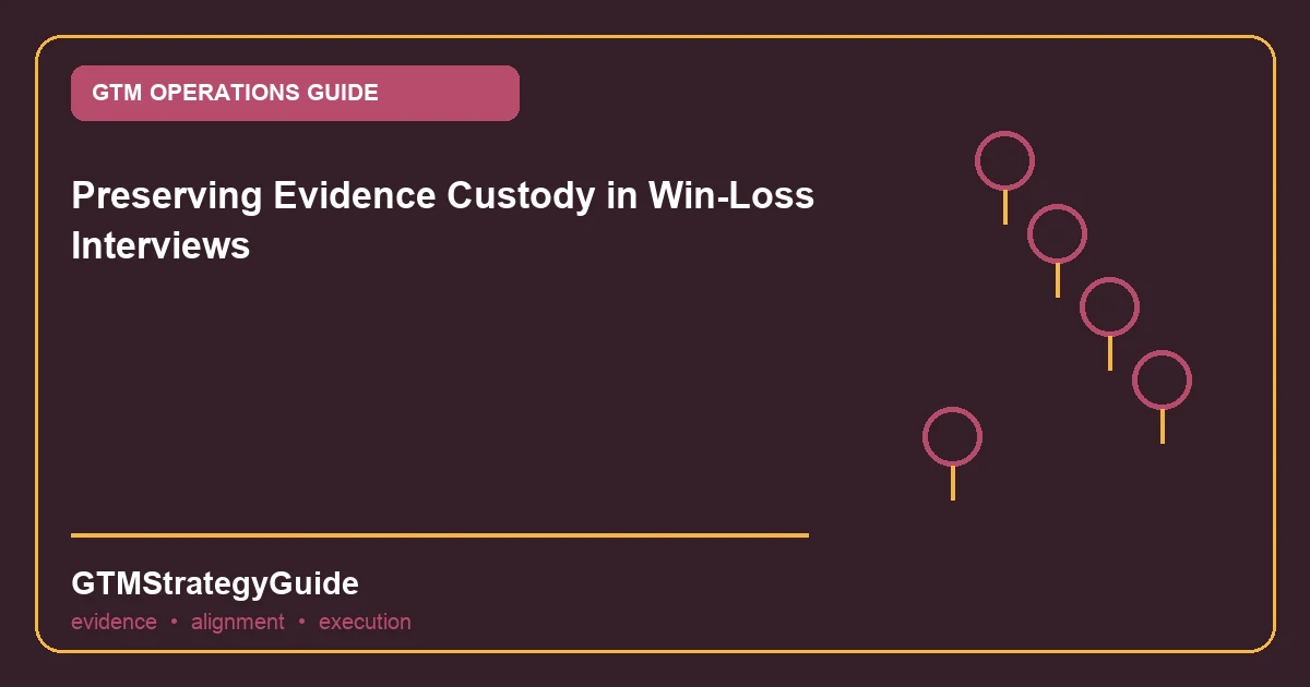 Preserving Evidence Custody in Win-Loss Interviews