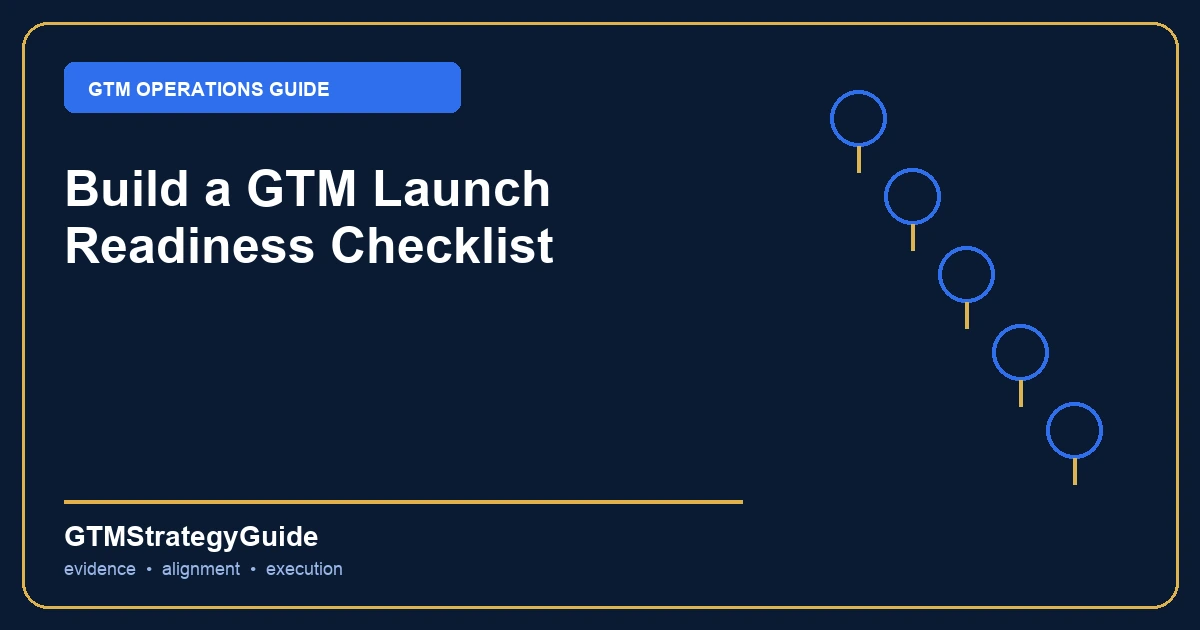 Build a GTM Launch Readiness Checklist